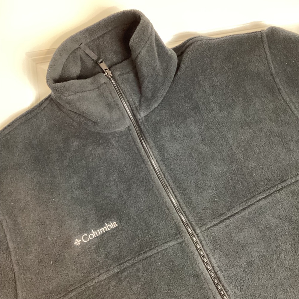 Columbia Mens Mountain Full Zip Fleece Jacket Black Size Med